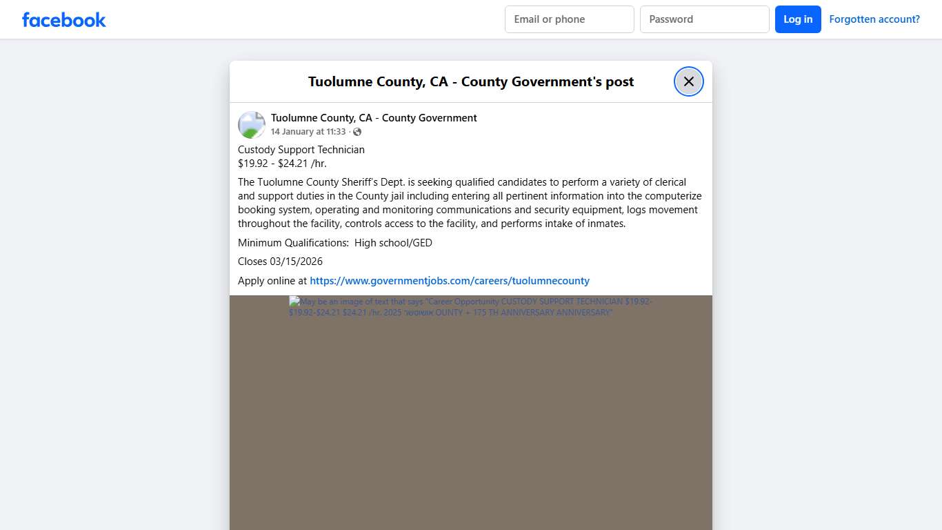 Custody Support... - Tuolumne County, CA - County Government Facebook