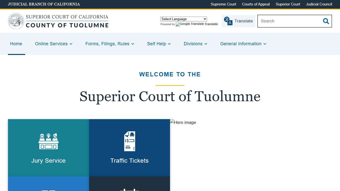 Home Superior Court of California County of Tuolumne